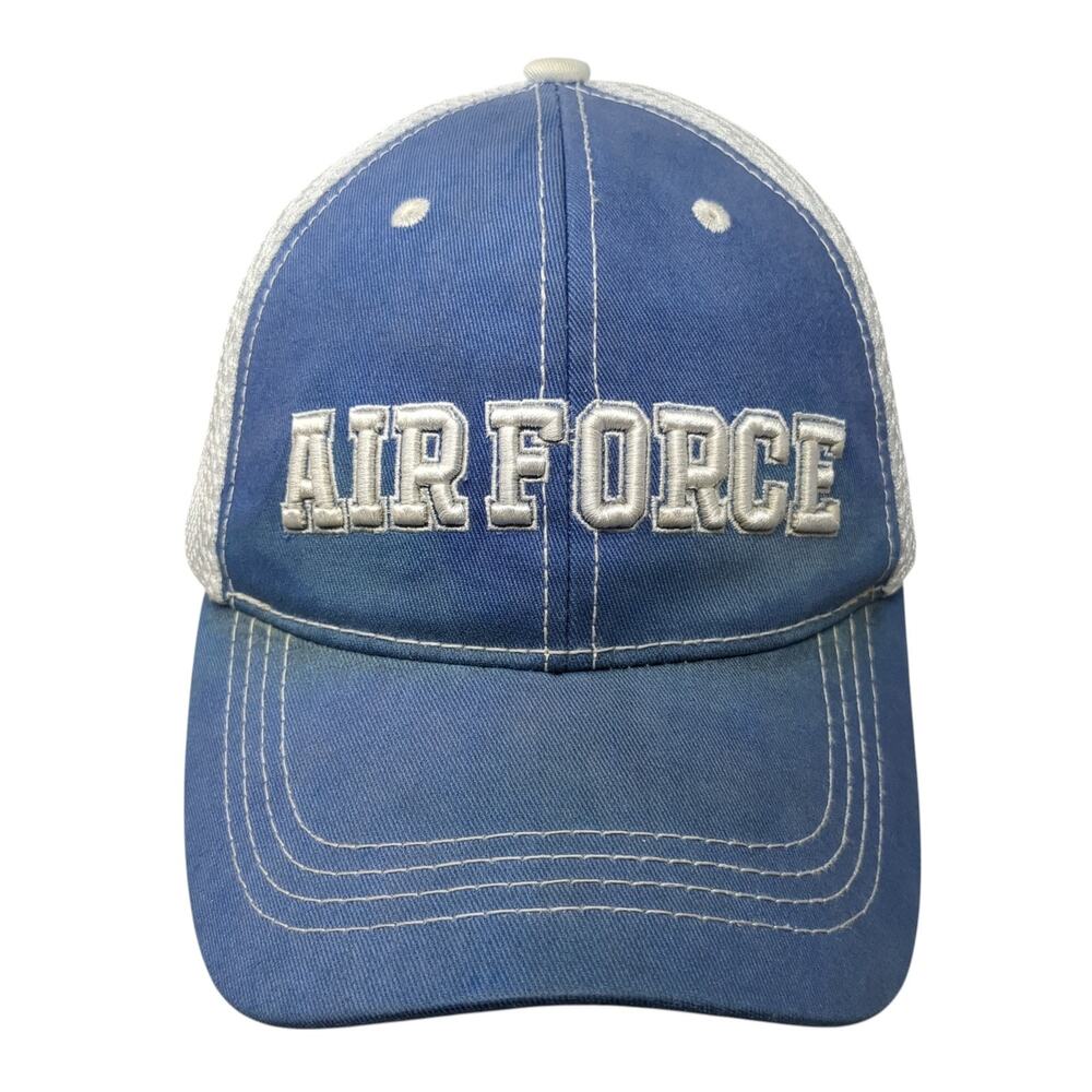 Air Force Snapback Trucker Hat Blue One Size Adjustable Embroidered 6 Panel JWM